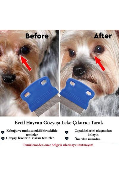 Buffer Pet Cat Dog Flea Comb and Dog Tear Stain Comb