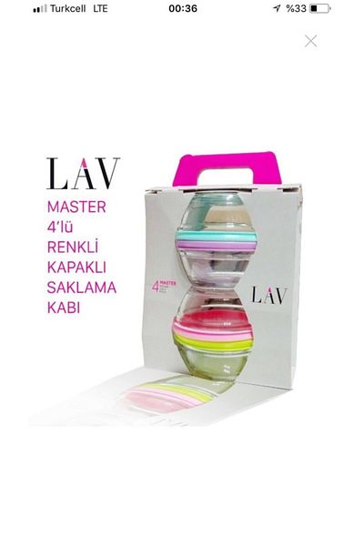 Doğuş Mutfak Lav 4-Piece Storage Set - Glass Fixture with Lid Mst243