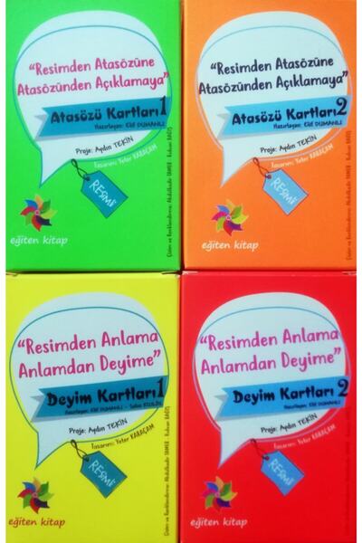 Eğiten Kitap Atasözü Kartları 1 - 2 Ve Deyim Kartları 1 - 2 Toplam 200 Kart
