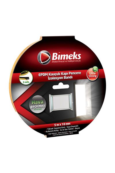 bimeks Epdm Rubber Door Window Tape 5mmx10mmx5mt White