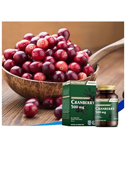 Nutraxin Yetişkinler Için Gıda Takviyesi - Cranberry 500 Mg 60 Tablet