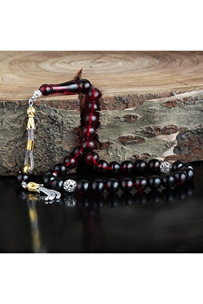 Takılingo Rozariu roșu argintiu cu ciucuri pentru rugăciune