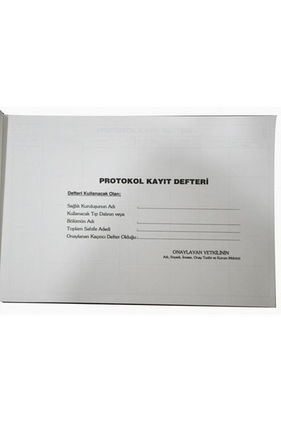 Gülşen Kırtasiye Protocol Record Book