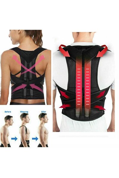ZEYZEN Unisex Black Upright Posture Corset