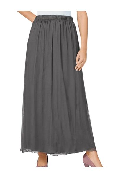 Bulalgiy Kadın Gri Ipek Etek