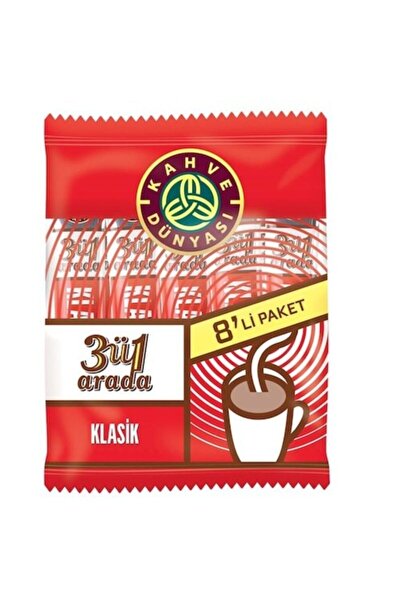 Kahve Dünyası 3ü1 Arada Klasik Kahve 8li X 18 G