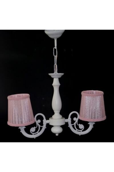 TEKAY AYDINLATMA 2 Li Pembe 2 Kollu Avize Kız Çocuk Odası Yatak Odası Oturma ...