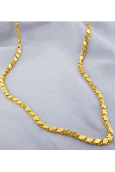 barisiva gold 1. Kalite 22 Ayar Altın Kaplama 60 Cm Kolye