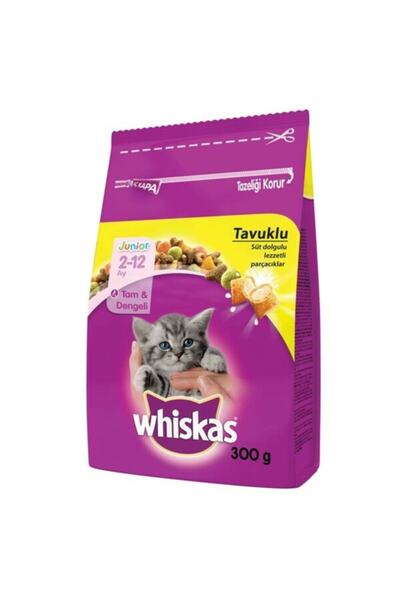 Whiskas Junior Tavuklu Yavru Kuru Kedi Maması 300 G