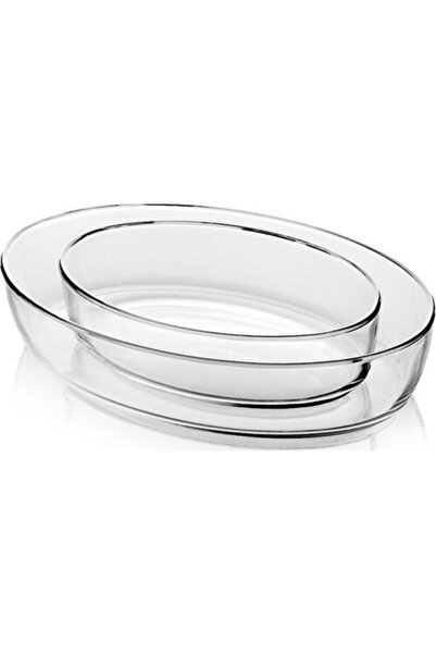 Paşabahçe Renkli Cam Oval 2'li Borcam Set