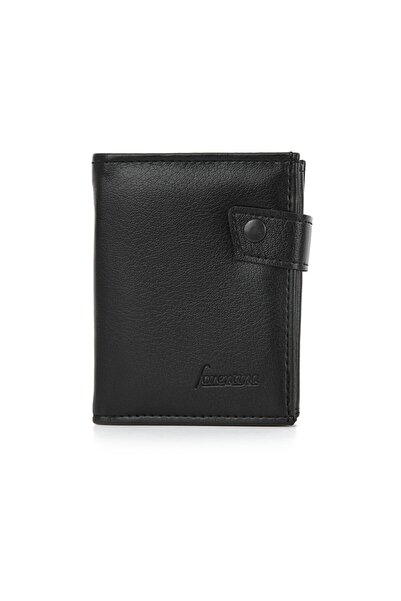 Forentina Erkek Siyah Dikişli Dikey Cüzdan Ps1613