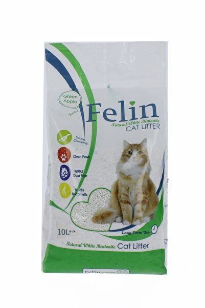 FELİN Topaklaşan Kedi Kumu 10 Lt Yeşil Elma Kokulu