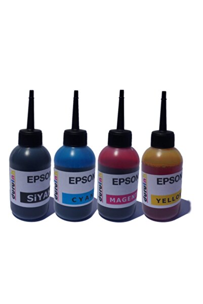 Duruink Epson Dx7400 Dx7450 Dx8400 4x100ml Mürekkep Seti Duruınk 4 Renk Kartu...