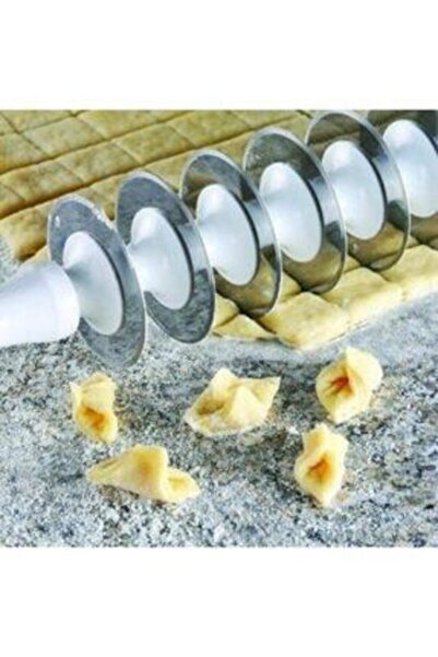 felix express Mantı Kesme Merdanesi 9 Bıçaklı Mantı Yapma Aleti Düz Hamur Kesme