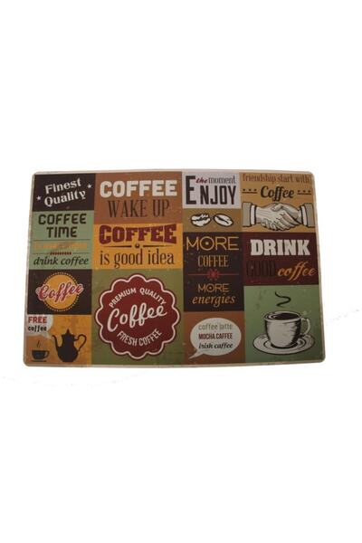 Zicco Kahve Desenli Amerikan Servis  4'lü