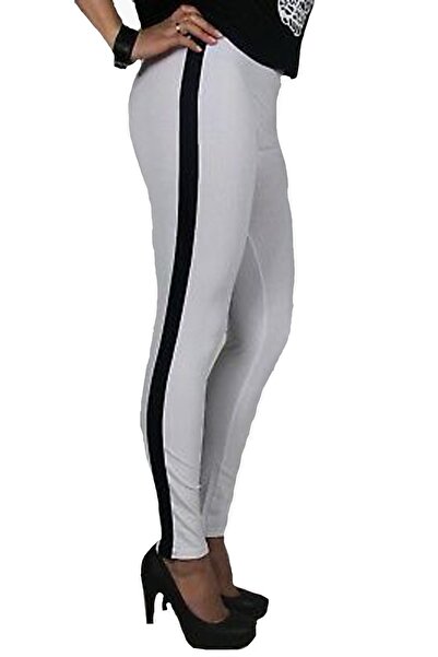 LM Kadın Beyaz Streç Tayt