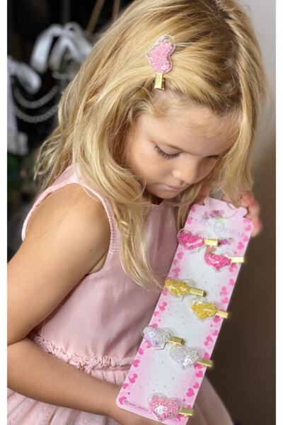 QUEEN AKSESUAR Набір з 8 рухомих блискучих сердечок з бісерними намистинами, ...