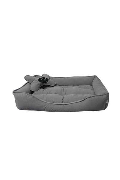 Patili Evler 65x90 cm Large Dog Bed - Bone Padded