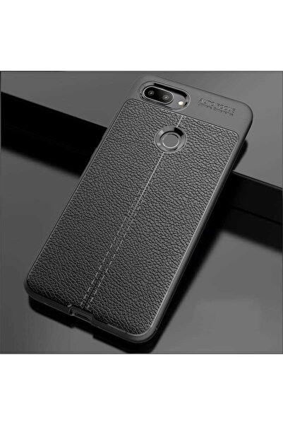 Nezih Case Xiaomi Mi 8 Lite Uyumlu Deri Görünümlü Silikon Kılıf