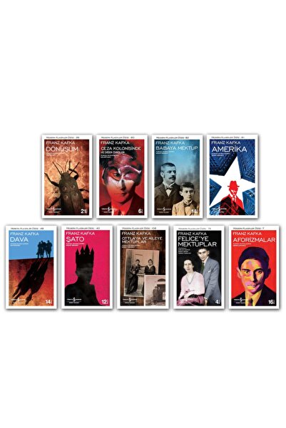 TÜRKİYE İŞ BANKASI KÜLTÜR YAYINLARI Franz Kafka Seti 9 Kitap Modern Klasikler Serisi