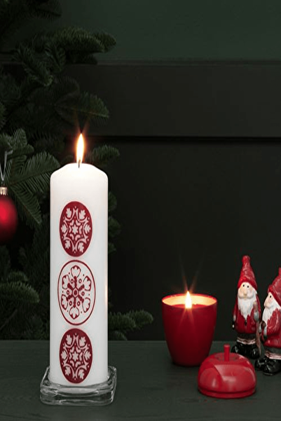 IKEA Vınter 2021 Metal Kutuda Elma Tarçın Kokulu Yılbaşı Mumu