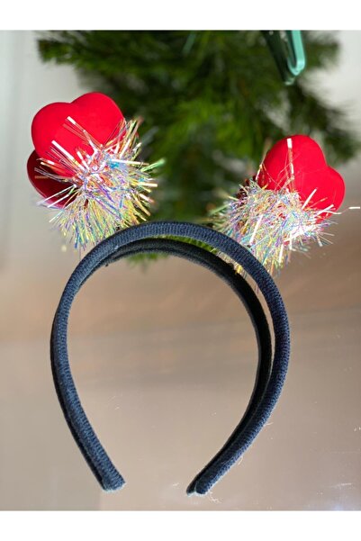 QUEEN AKSESUAR Suede Heart Swinging Horn Velvet Luxury Crown Shiny Ornate Adult Children's Crown