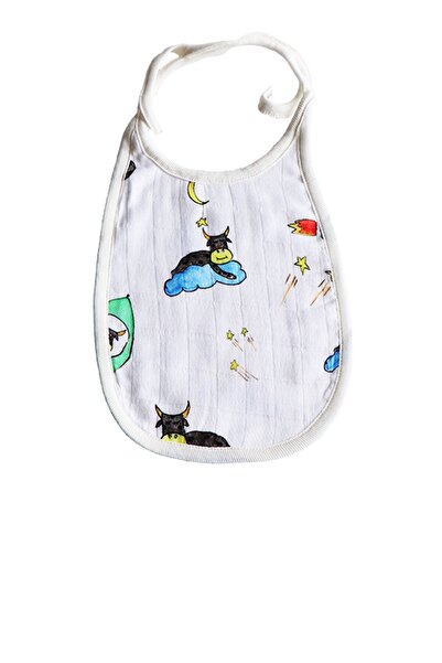 MAMMA VIA BABY Baby White Astro Cow Bib