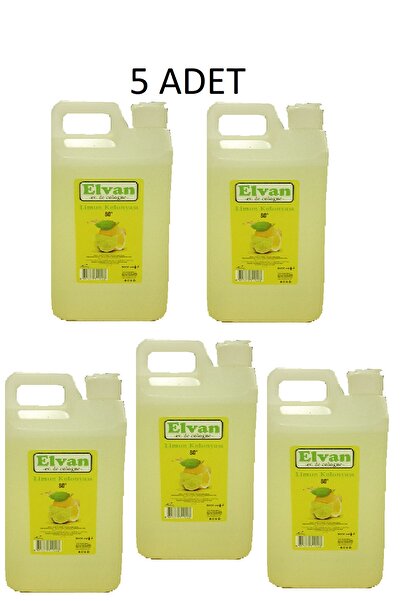 Elvan 80 Derece Limon Kolonyası 1 Lt 5 Ad