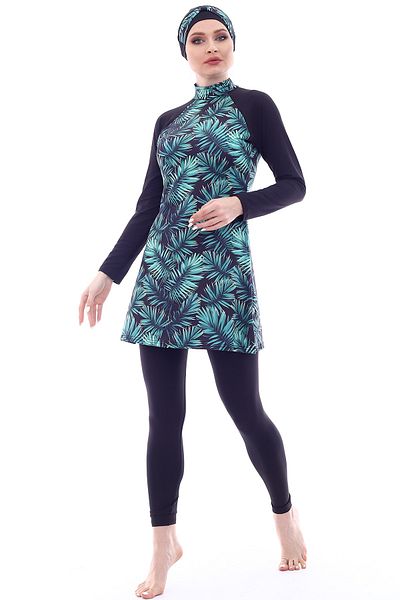 Aykum Mayo Women's Green Hijab Swimsuit