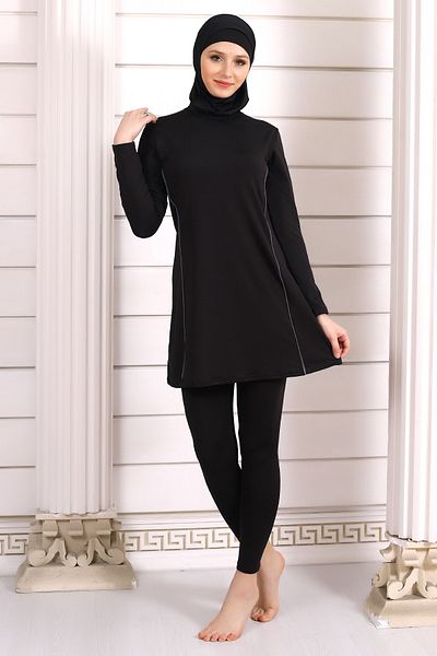 Aykum Mayo Women's Black Hijab Swimsuit