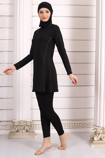 Aykum Mayo Women's Black Hijab Swimsuit