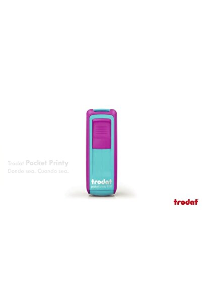 Trodat ختم الجيب P4 38x14 مم وردي-أزرق، أزرق اللباد 9511 195112120