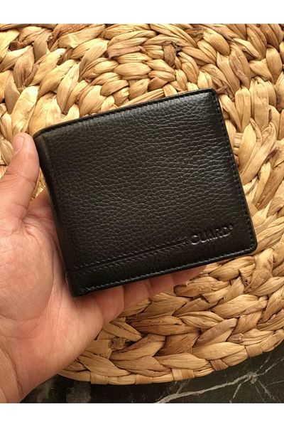 GUARD Genuine Leather Black Men's Wallet