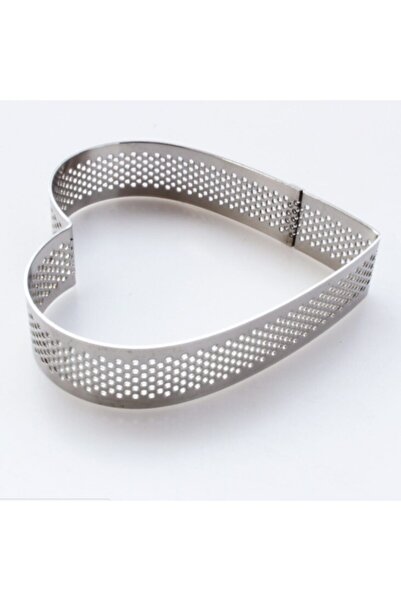 intime endüstriyel mutfak Kalp Delikli Tart Kalıbı  8 cm Yükseklik 2 cm