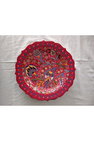 Sultan Çini 30 Cm Kabartma Desenli Tabak