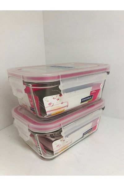 Glasslock Set of 2 Rectangular Glass Storage Containers