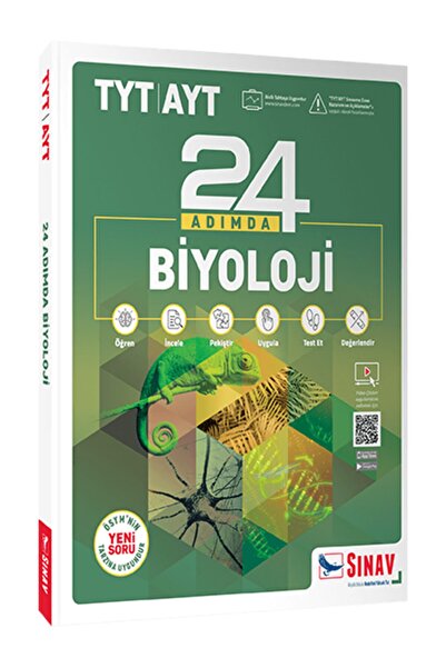 Sınav Yayınları Sınav Tyt Ayt Biyoloji 24 Adımda Konu Anlatımlı Soru Bankası