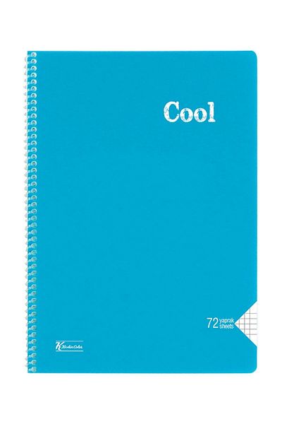 KESKİN COLOR Culoare ascuțită Cool 72 Yp. Caiet cu spirală cu copertă din plastic A4 în carouri