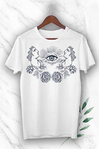 perseusshopping Bela unisex T-shirt - Mitološka skulptura i oko Štampano