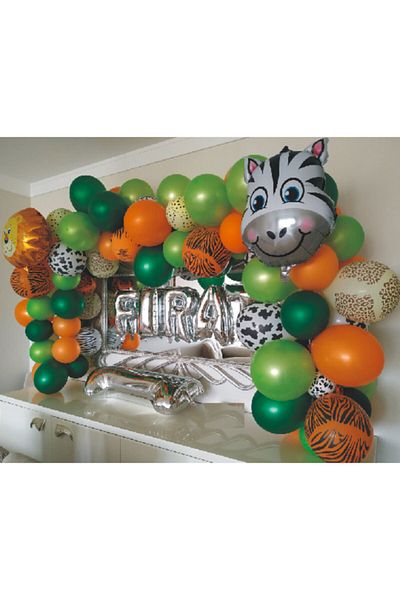 Ekin Süs Safari 100 Metallic Balloons and 1 Balloon Chain