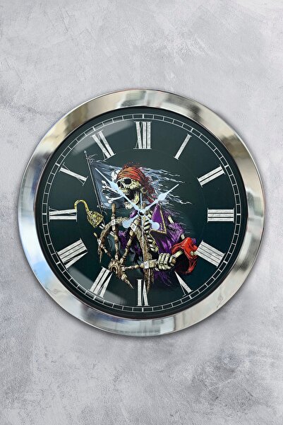 Kasva Concept هدية ساعة حائط بعجلة معدنية من الكروم مقاس 36 سم