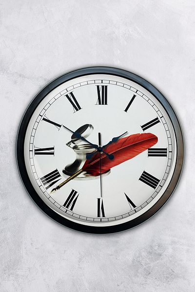 Kasva Concept Gift 40 cm Black Metal Vintage Wall Clock