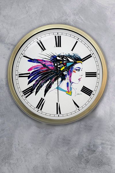 Kasva Concept 40 cm Tumbled Metal Art Work Wall Clock