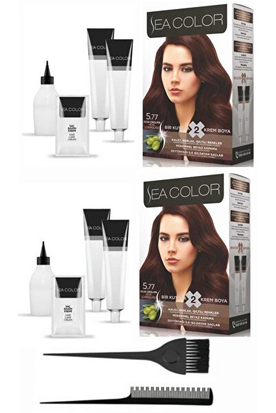 Sea Color Bir Kutuda 2 Boyama X2 Adet 5.77 Sıcak Çikolata Tarak Fırça