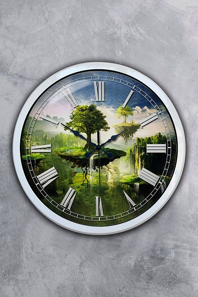 Kasva Concept Ρολόι τοίχου με θέμα το λευκό μέταλλο 40 εκ