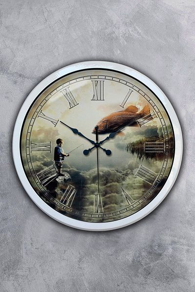 Kasva Concept Gift 40 cm White Metal Different Lives Wall Clock