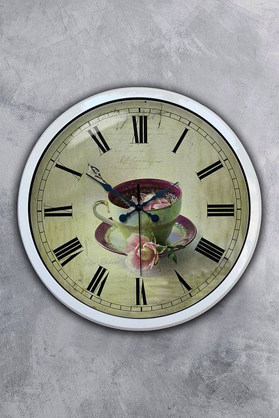 Kasva Concept Gift 40 cm White Metal Cafe Wall Clock