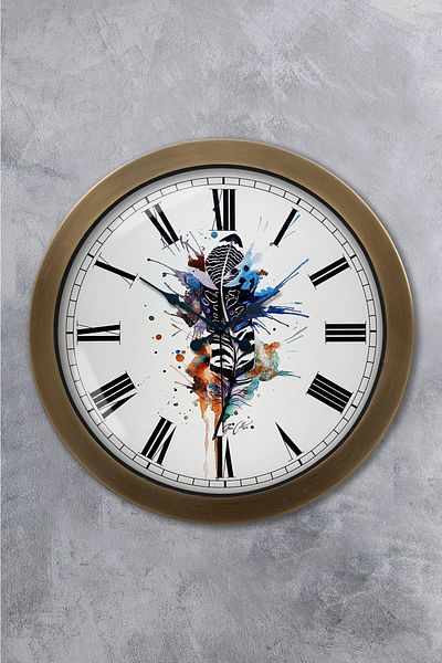 Kasva Concept Αντίκα Μεταλλικό Μοντέρνο Ρολόι Τοίχου 36 cm