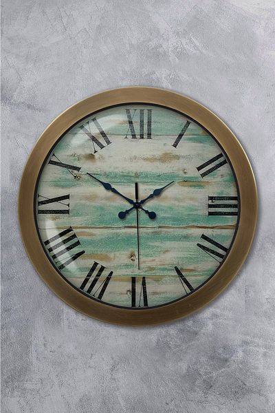 Kasva Concept Gift 36 cm Antique Metal Antique Roman Wall Clock