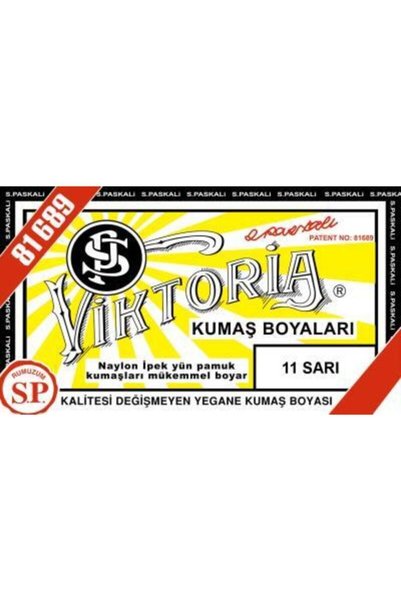 Viktoria Sarı Renk Kumaş Boyası  11